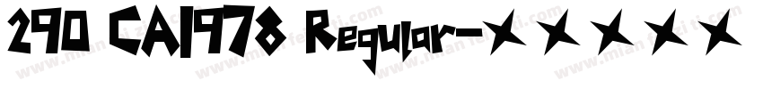290 CAI978 Regular字体转换